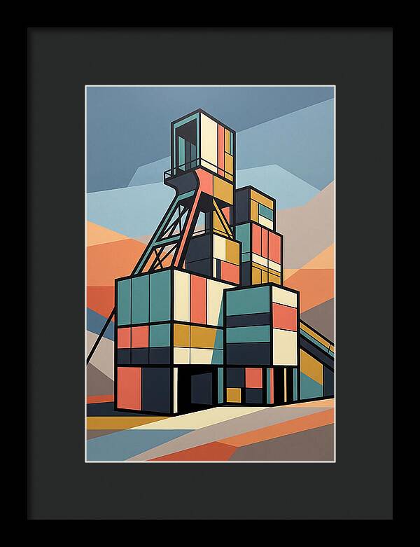 Mine Structure In Abstract Colors