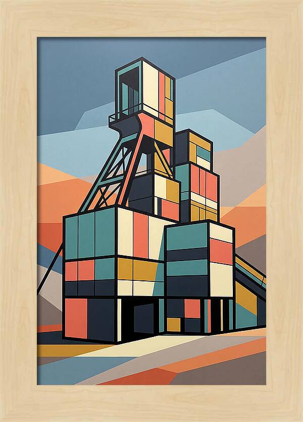 Mine Structure In Abstract Colors