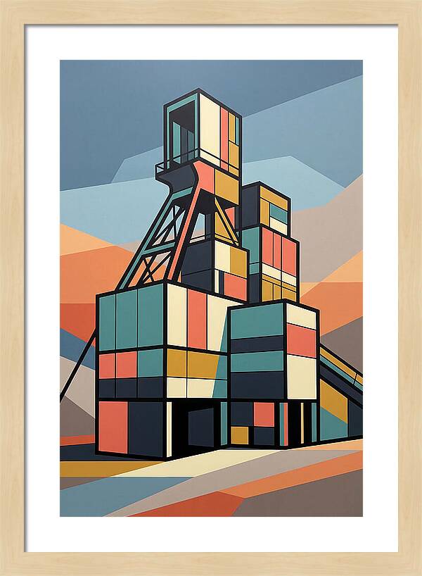 Mine Structure In Abstract Colors