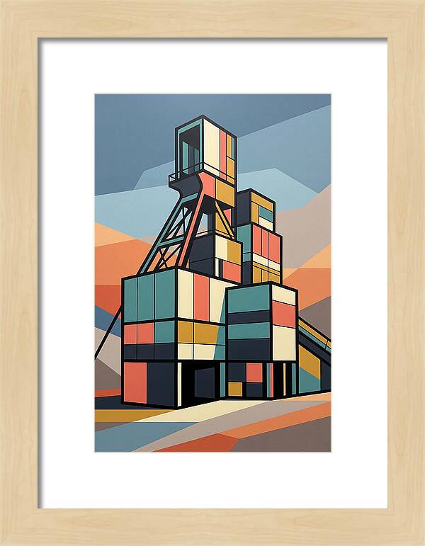 Mine Structure In Abstract Colors