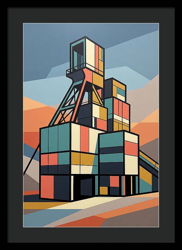 Mine Structure In Abstract Colors