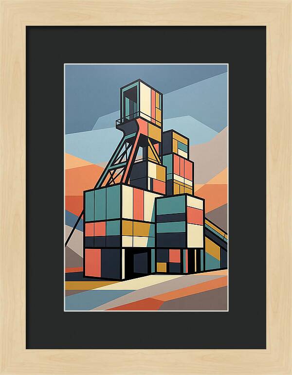 Mine Structure In Abstract Colors