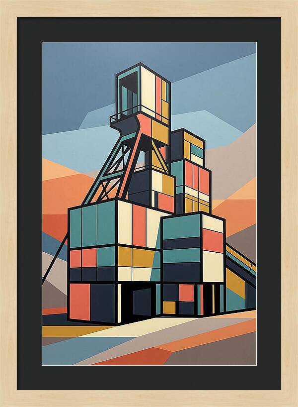 Mine Structure In Abstract Colors