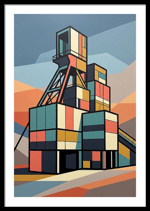 Mine Structure In Abstract Colors