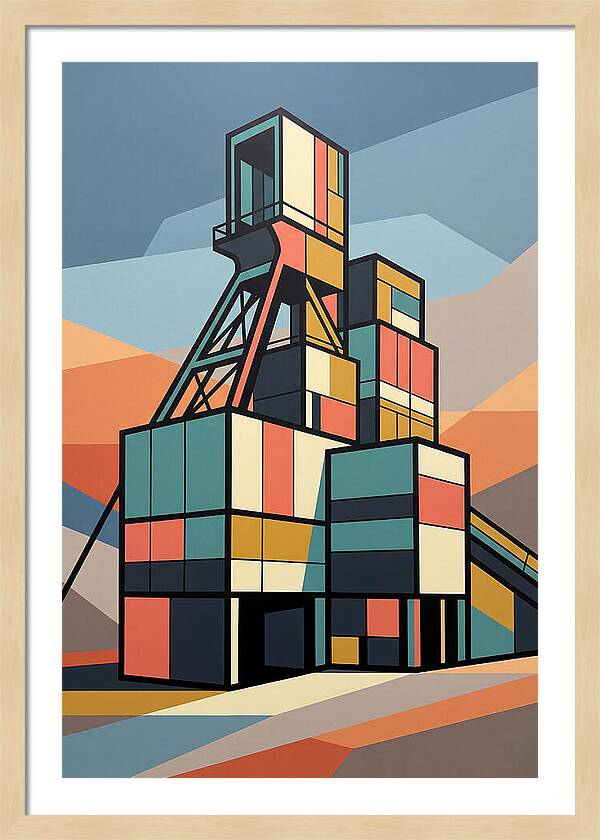 Mine Structure In Abstract Colors