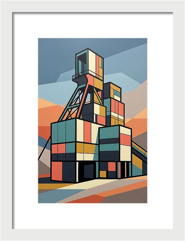Mine Structure In Abstract Colors