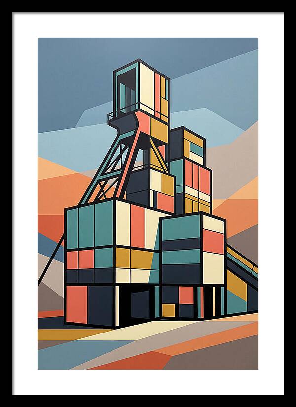 Mine Structure In Abstract Colors