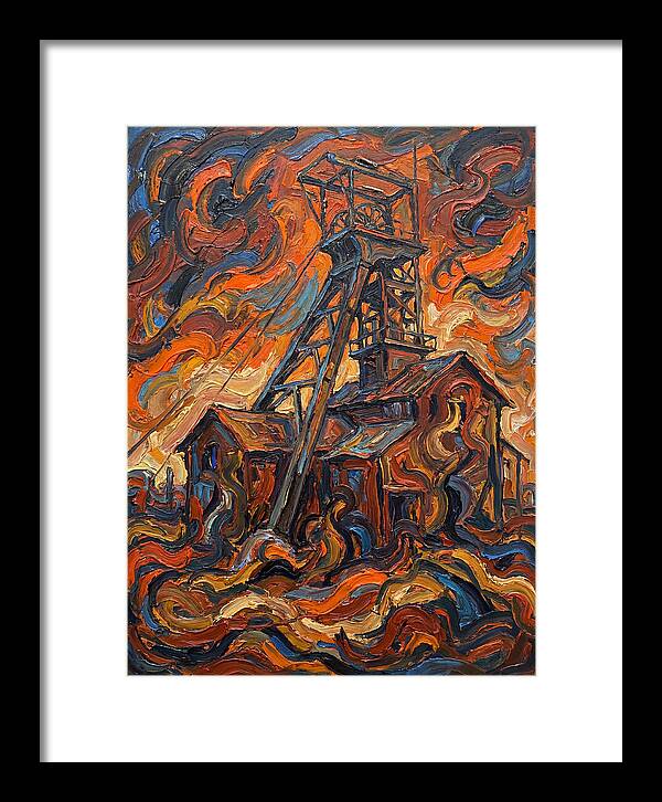 Mine Structure In Flames
