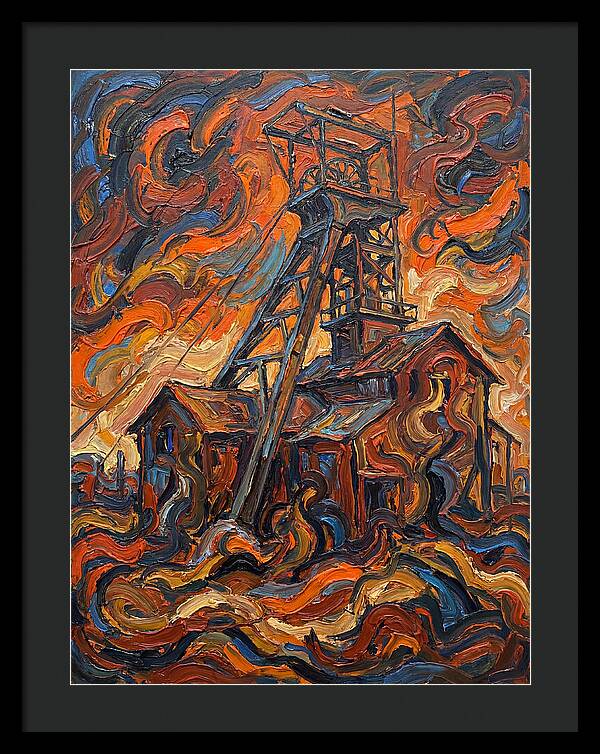 Mine Structure In Flames