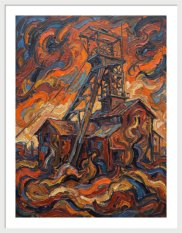 Mine Structure In Flames
