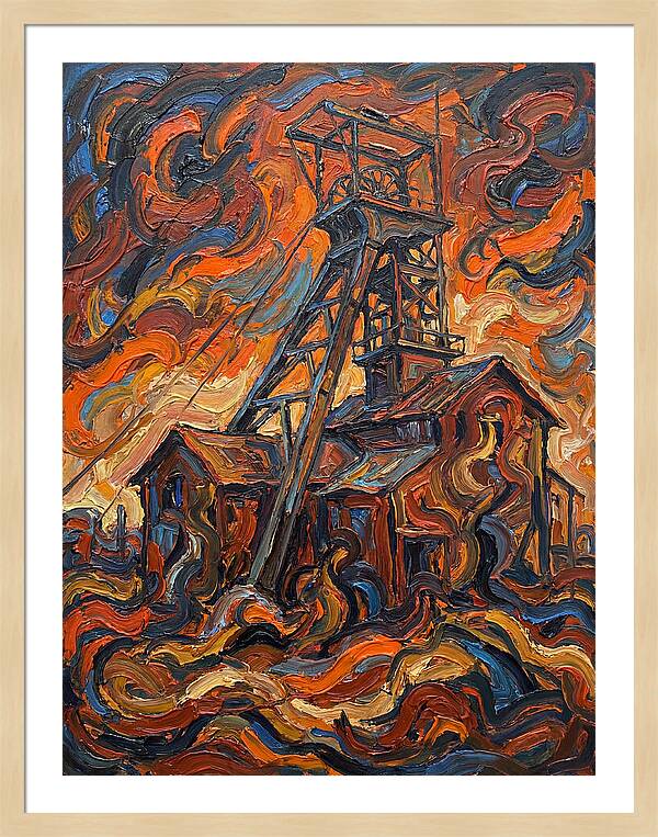 Mine Structure In Flames