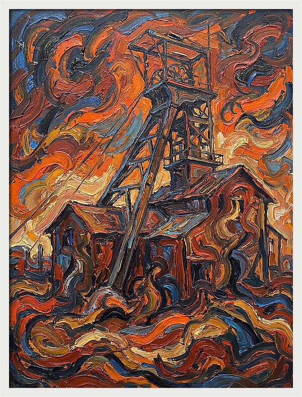 Mine Structure In Flames