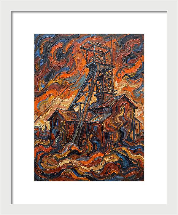 Mine Structure In Flames