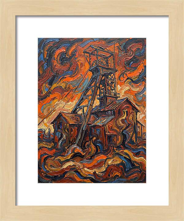 Mine Structure In Flames