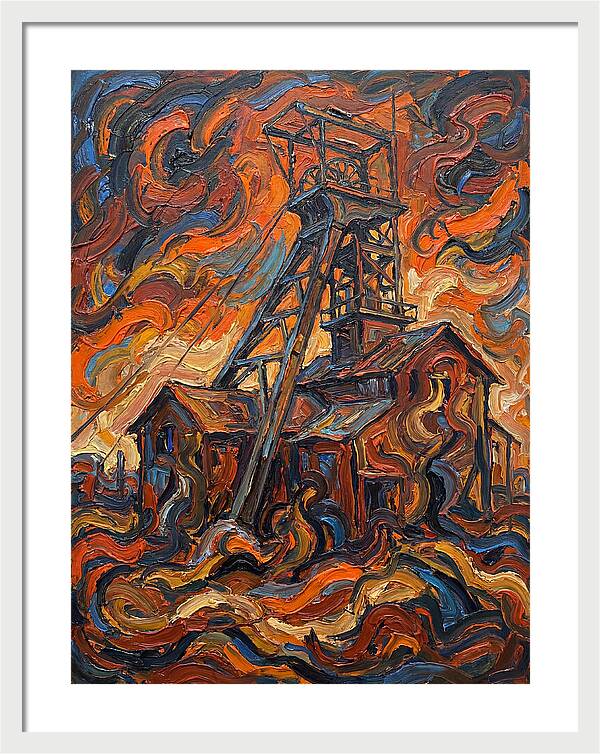 Mine Structure In Flames