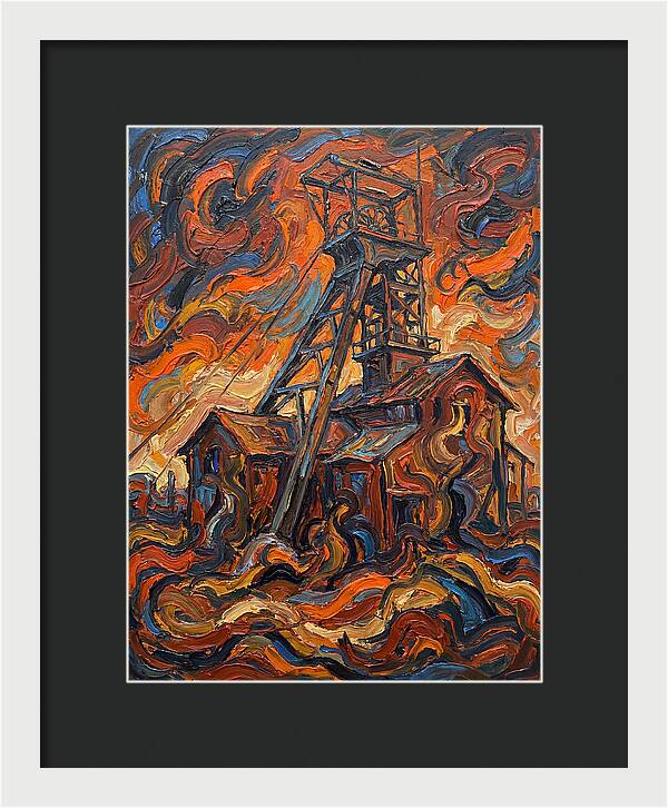 Mine Structure In Flames