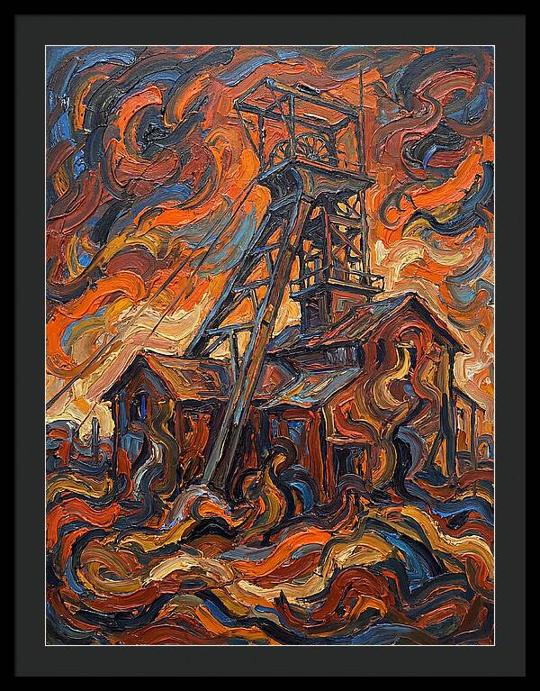 Mine Structure In Flames