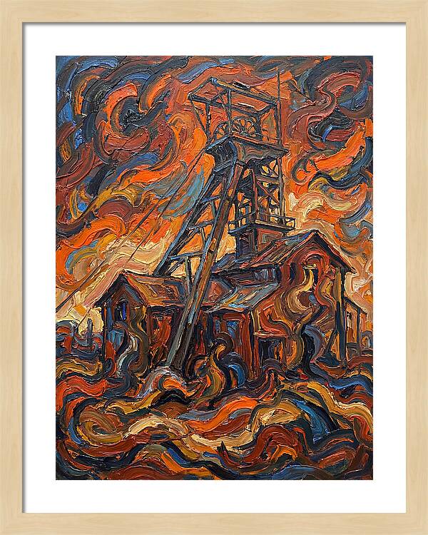 Mine Structure In Flames