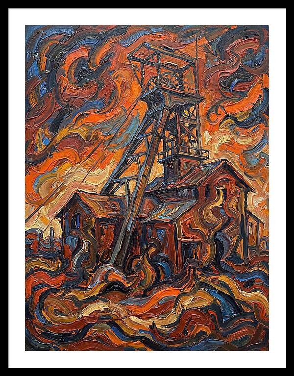 Mine Structure In Flames