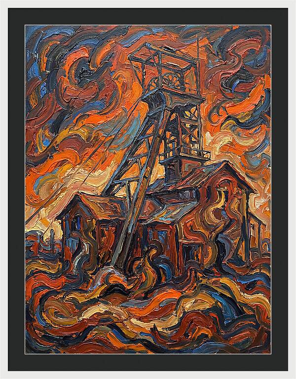 Mine Structure In Flames