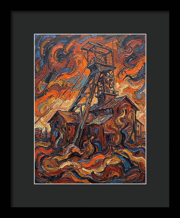 Mine Structure In Flames