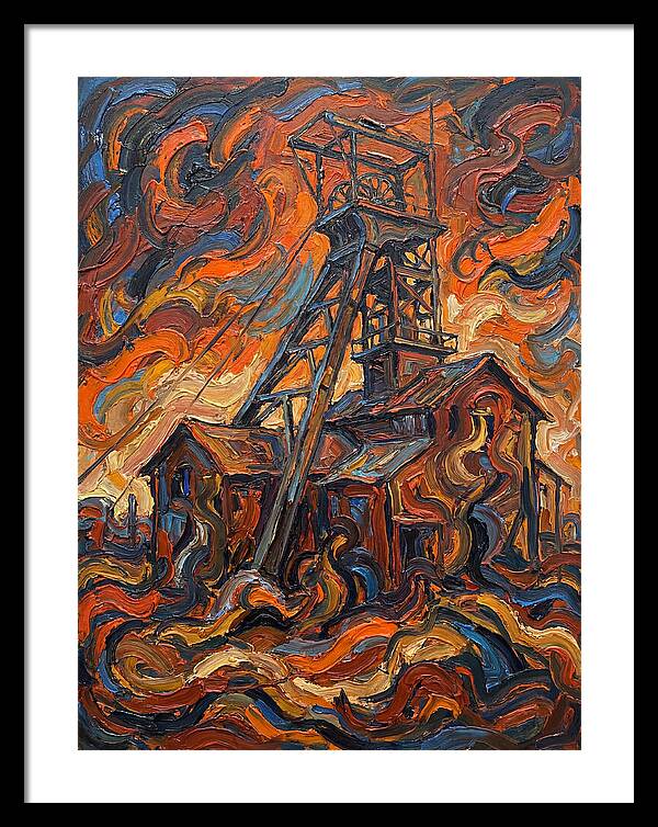 Mine Structure In Flames