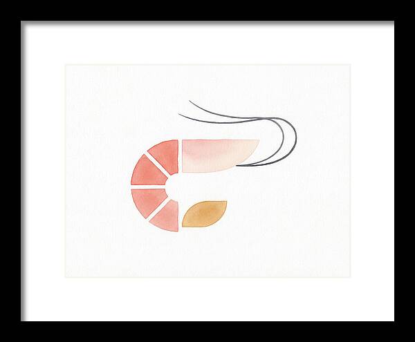 Minimal Shrimp Illustration