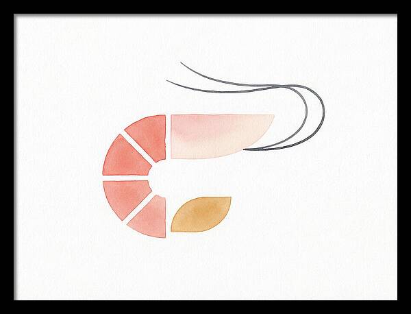 Minimal Shrimp Illustration
