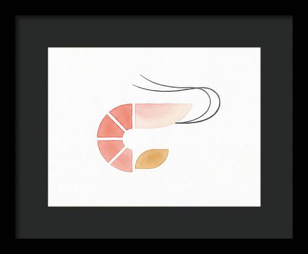 Minimal Shrimp Illustration