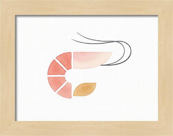 Minimal Shrimp Illustration