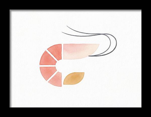 Minimal Shrimp Illustration