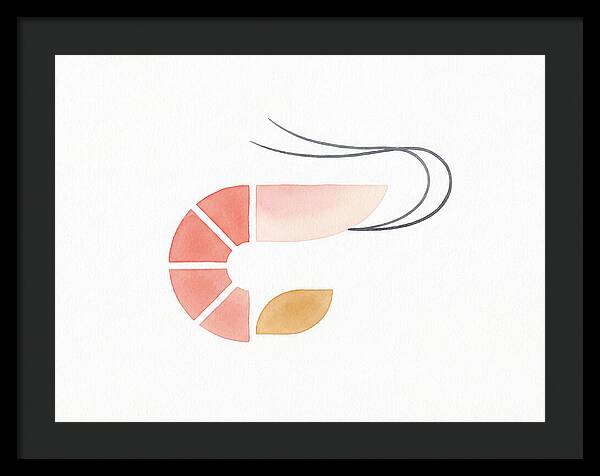 Minimal Shrimp Illustration