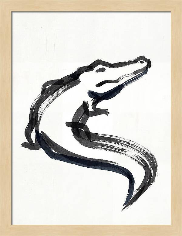 Minimalist Alligator Illustration