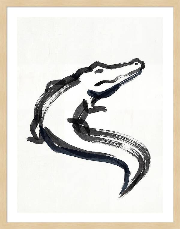 Minimalist Alligator Illustration