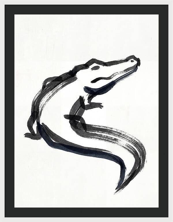 Minimalist Alligator Illustration