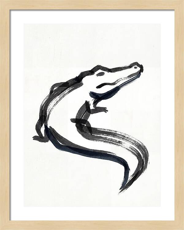 Minimalist Alligator Illustration