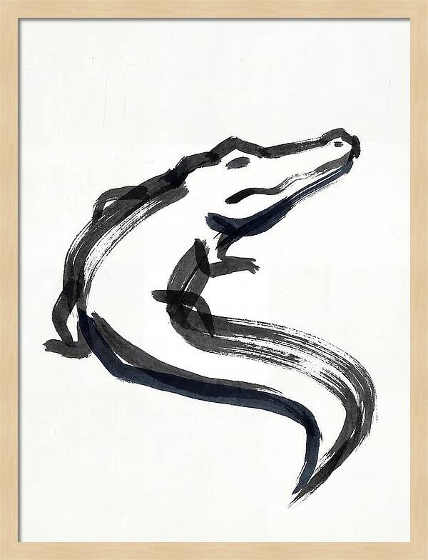 Minimalist Alligator Illustration