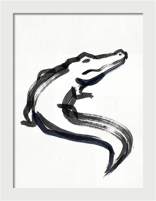 Minimalist Alligator Illustration