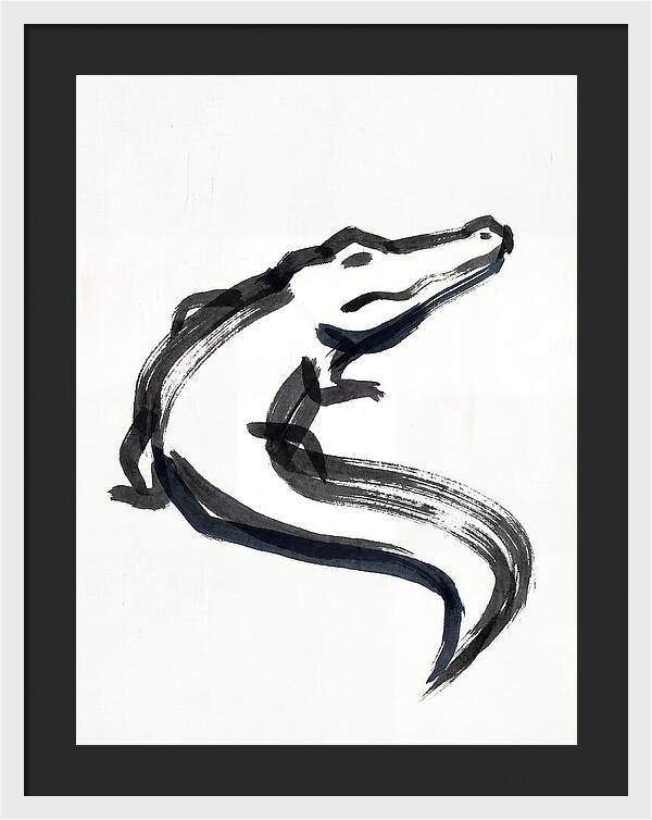 Minimalist Alligator Illustration
