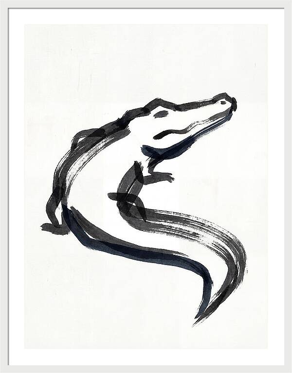 Minimalist Alligator Illustration