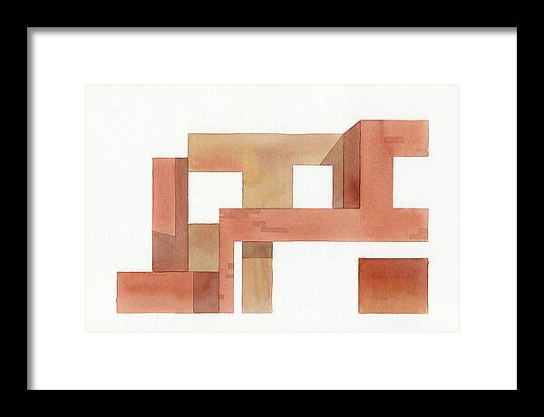 Minimalist Brick Building Composition