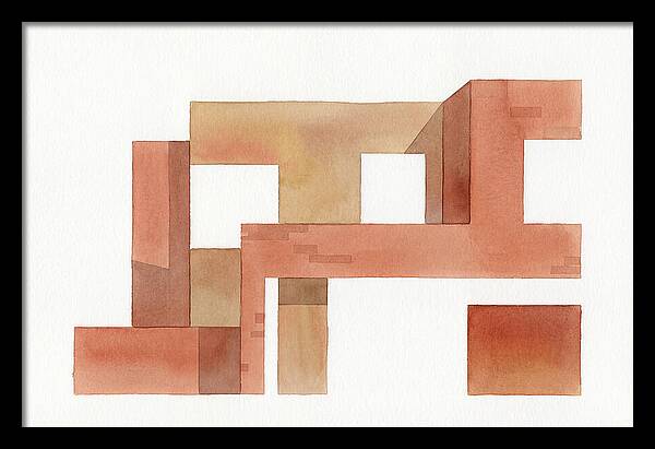 Minimalist Brick Building Composition
