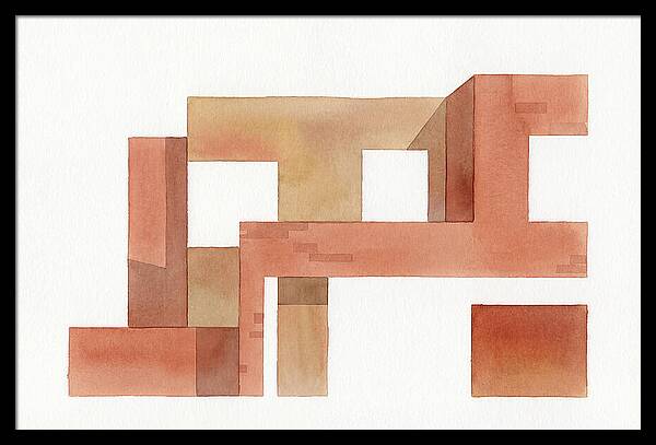 Minimalist Brick Building Composition