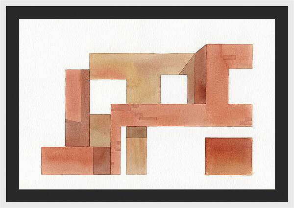 Minimalist Brick Building Composition