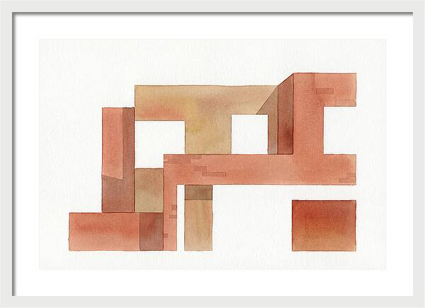 Minimalist Brick Building Composition