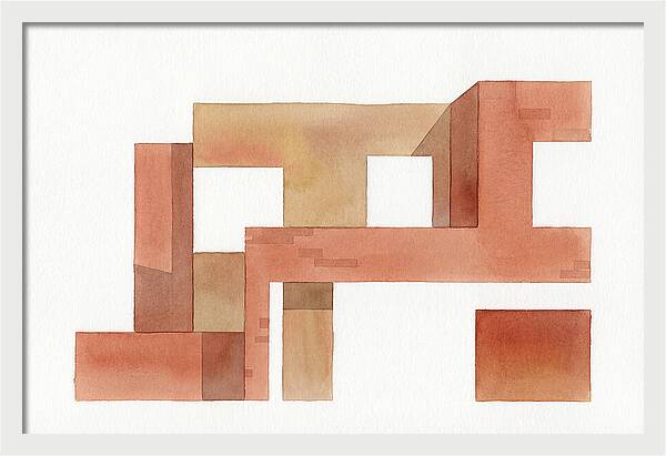 Minimalist Brick Building Composition