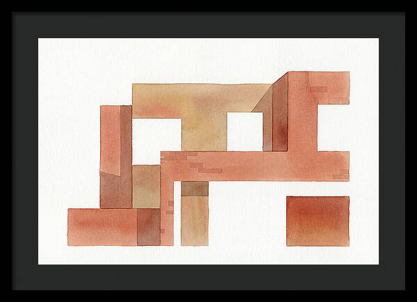 Minimalist Brick Building Composition