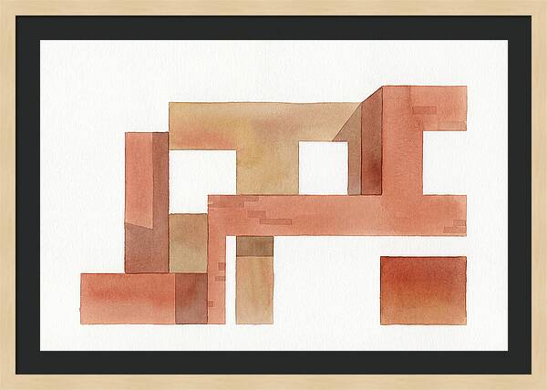 Minimalist Brick Building Composition