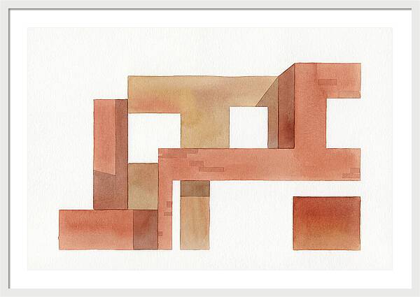 Minimalist Brick Building Composition