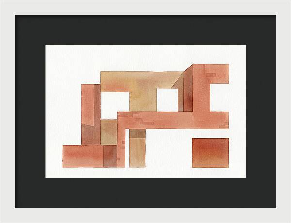 Minimalist Brick Building Composition